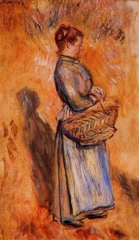Pierre Auguste Renoir : Peasant Woman Standing in a Landscape